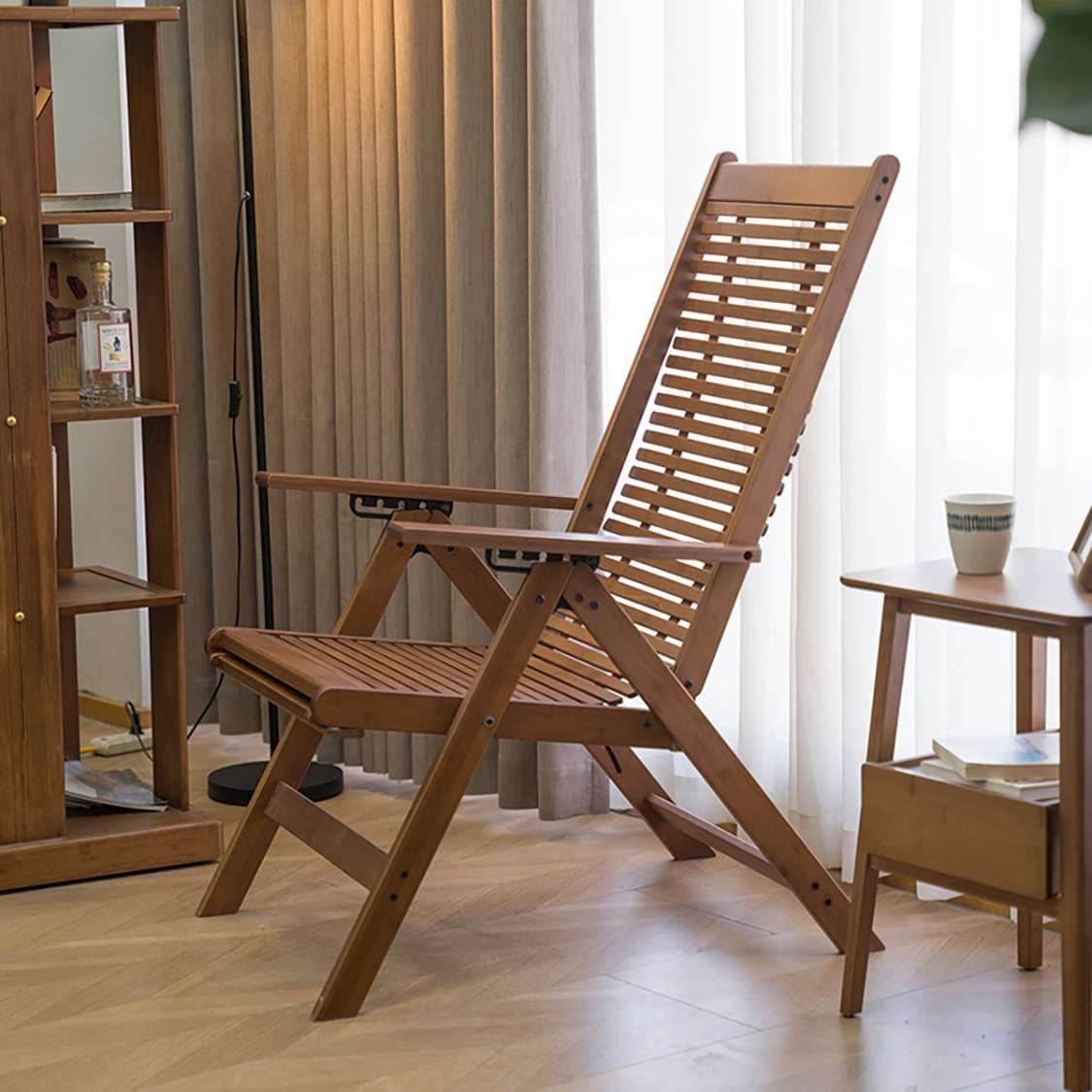 アウトドアチェア 折りたたみ式リラックスウッドチェア