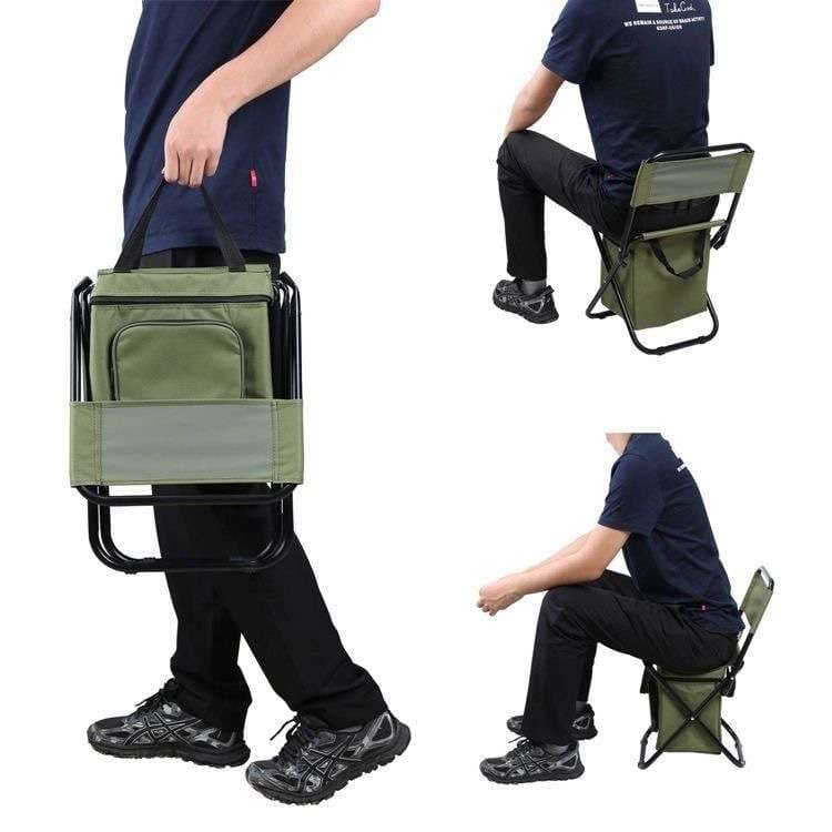 アウトドアチェア 収納ポーチ付き折りたたみキャンプチェア