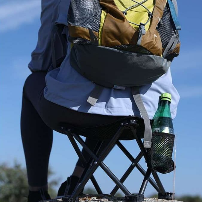 アウトドアチェア メッシュポケット付き折りたたみ式アウトドアテーブル
