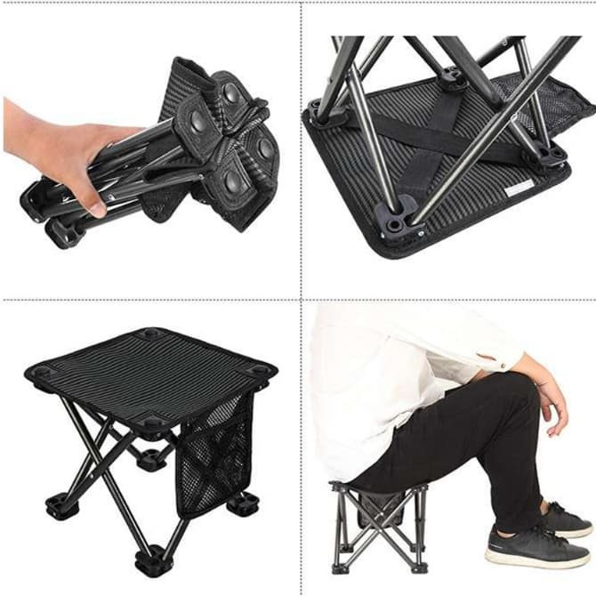 アウトドアチェア メッシュポケット付き折りたたみ式アウトドアテーブル