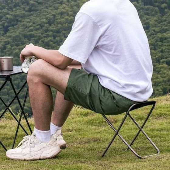 アウトドアチェア 超軽量チタン製折りたたみスツール