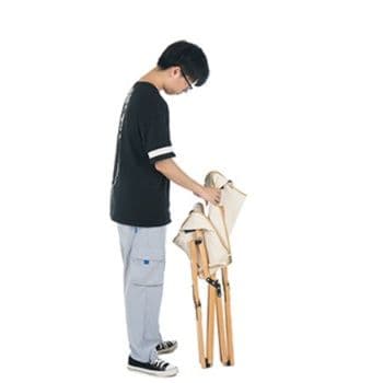 アウトドアチェア 自然派キャンパー 木製折りたたみ椅子
