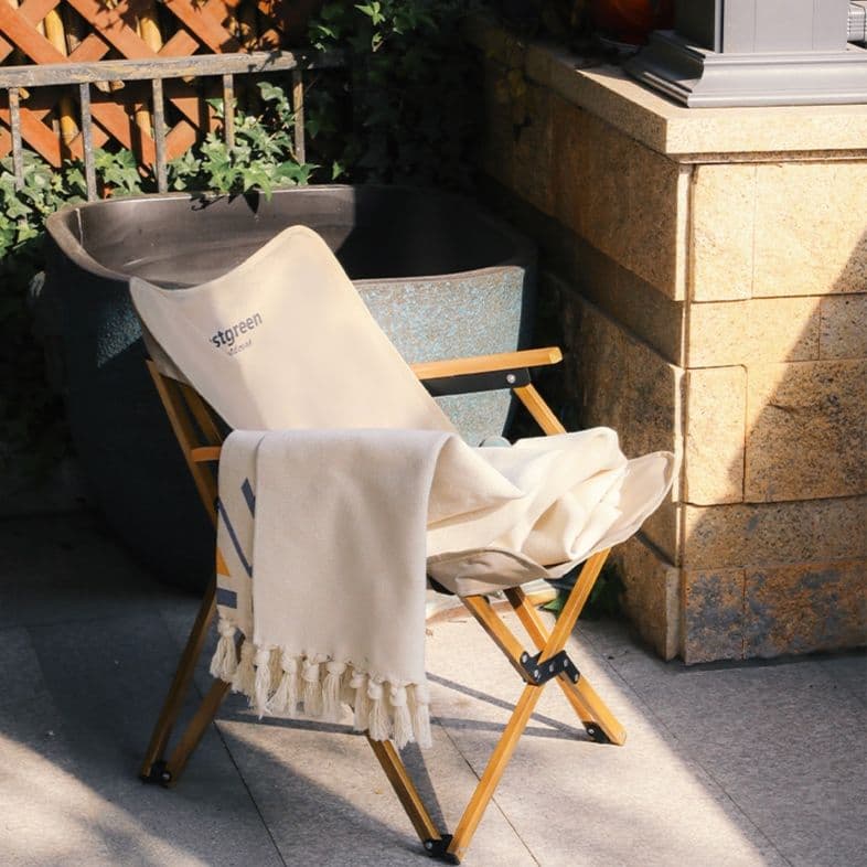 アウトドアチェア ゆったり寛ぐ森の休息椅子