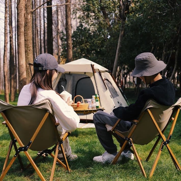アウトドアチェア ゆったり寛ぐ森の休息椅子