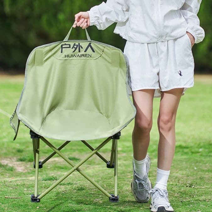 アウトドアチェア 快適ゆったり折りたたみ野遊びいす