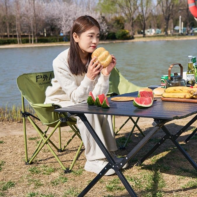 アウトドアチェア 快適ゆったり折りたたみ野遊びいす
