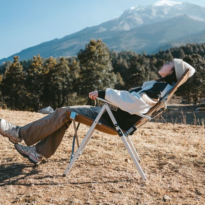 アウトドアチェア 三段調節リクライニングチェア