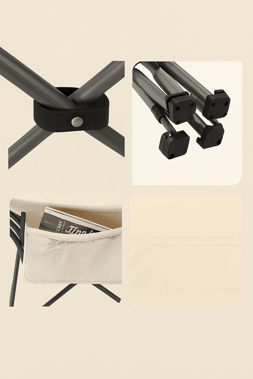 アウトドアチェア 多段階調整可能足置き付きリクライニングアウトドアチェア