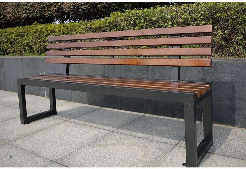 アウトドアチェア 都会的な公園用スラット木製ベンチ