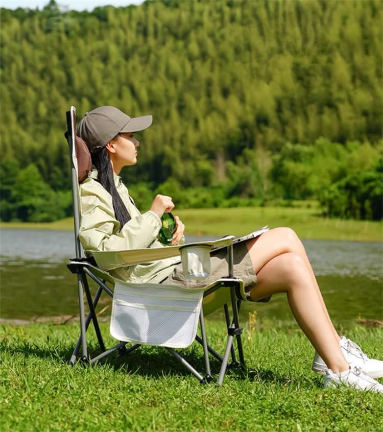 アウトドアチェア 軽量折り畳みリクライニング椅子アウトドア昼休み用