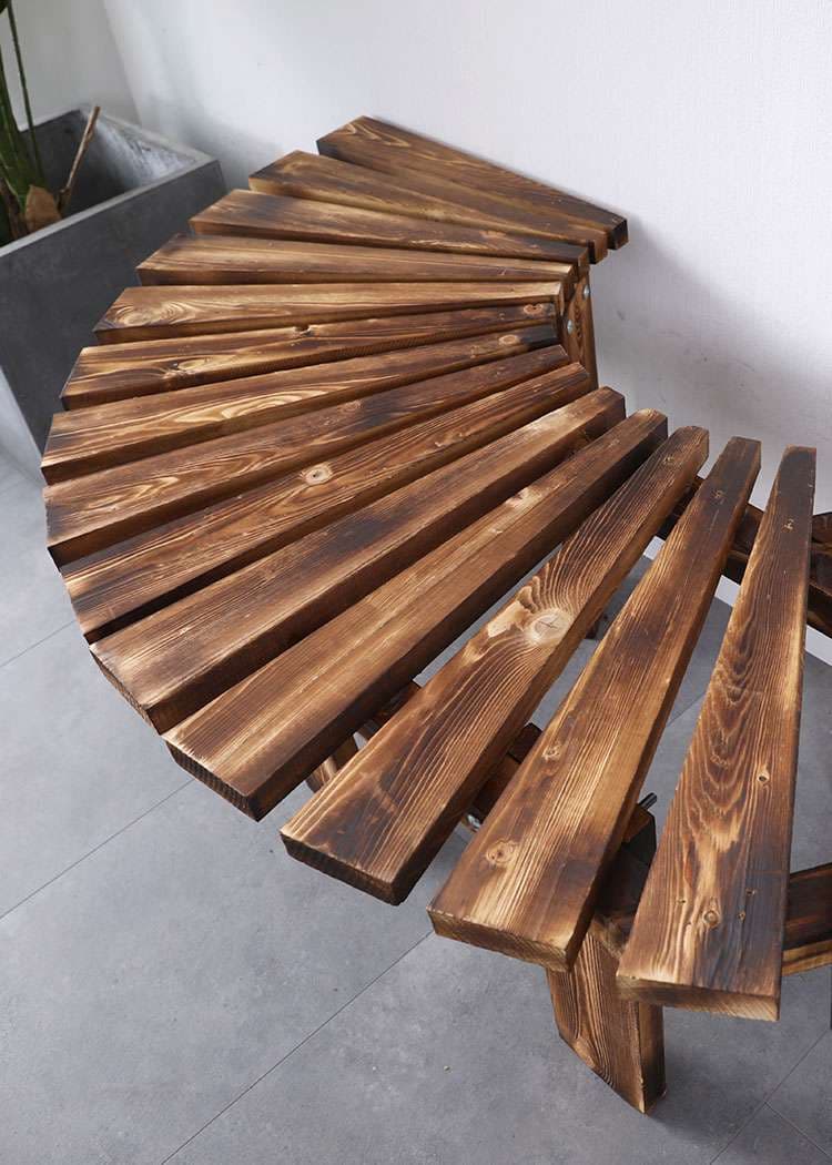 アウトドアチェア 木製ラウンドツリーベンチ