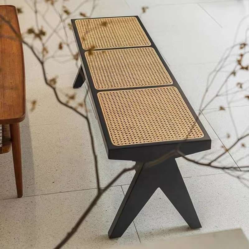 アウトドアチェア 籐編みモダンチェアベンチ