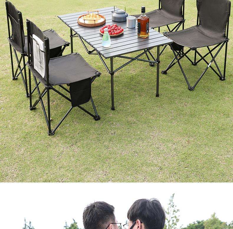 アウトドアチェア 折りたたみ式キャンプテーブル&チェアセット
