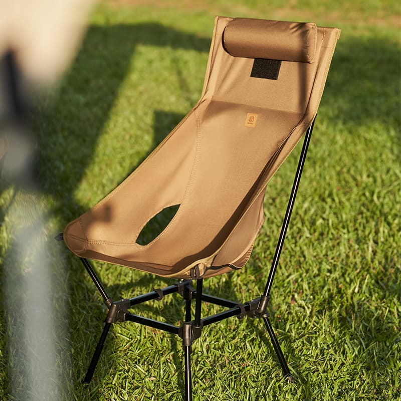 アウトドアチェア 折りたたみ式リクライニング高背もたれチェア