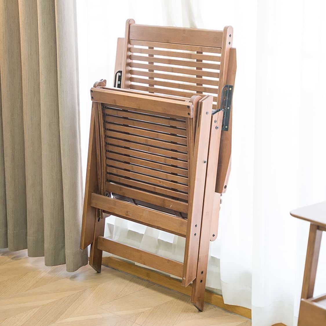 アウトドアチェア 折りたたみ式リラックスウッドチェア