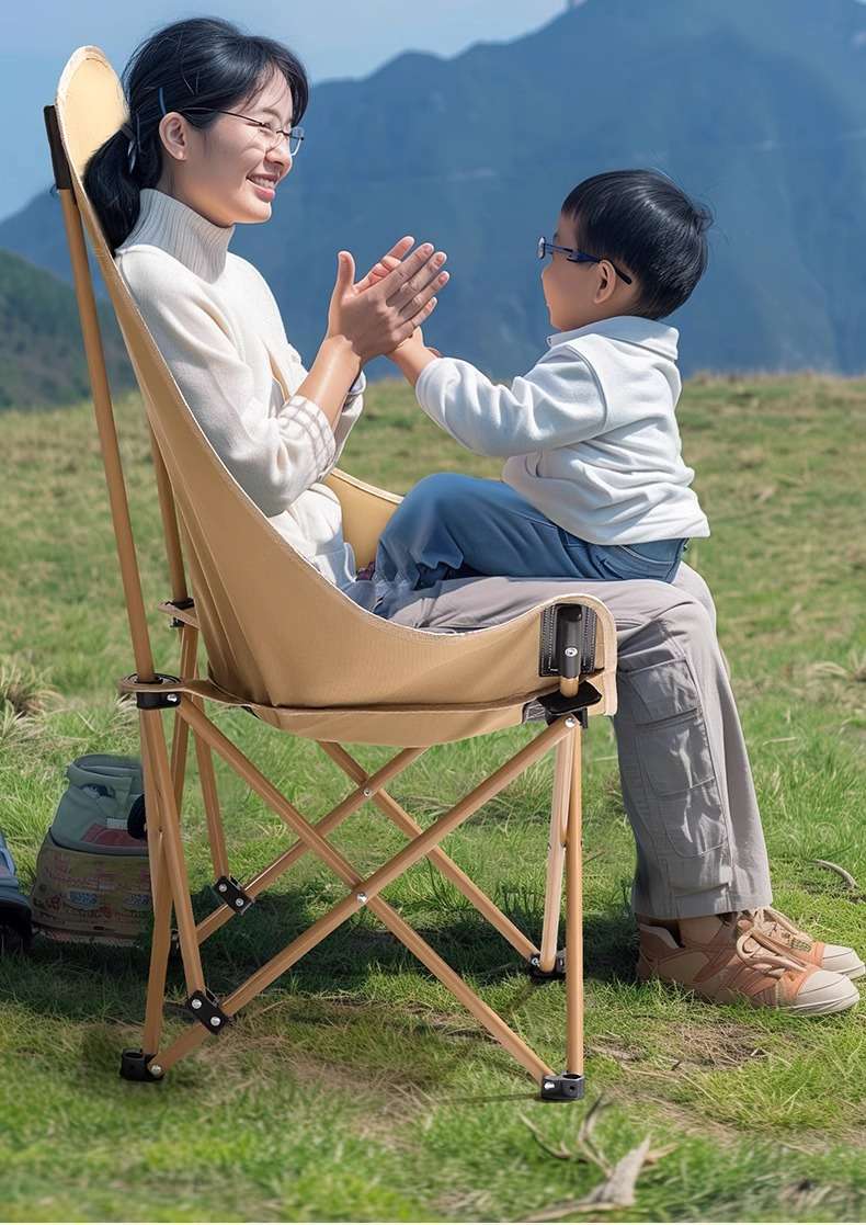 アウトドアチェア 快適リラックス背もたれ式折りたたみローチェア