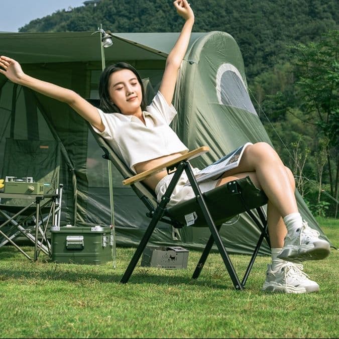 アウトドアチェア 調節自在リクライニングアウトドアチェア