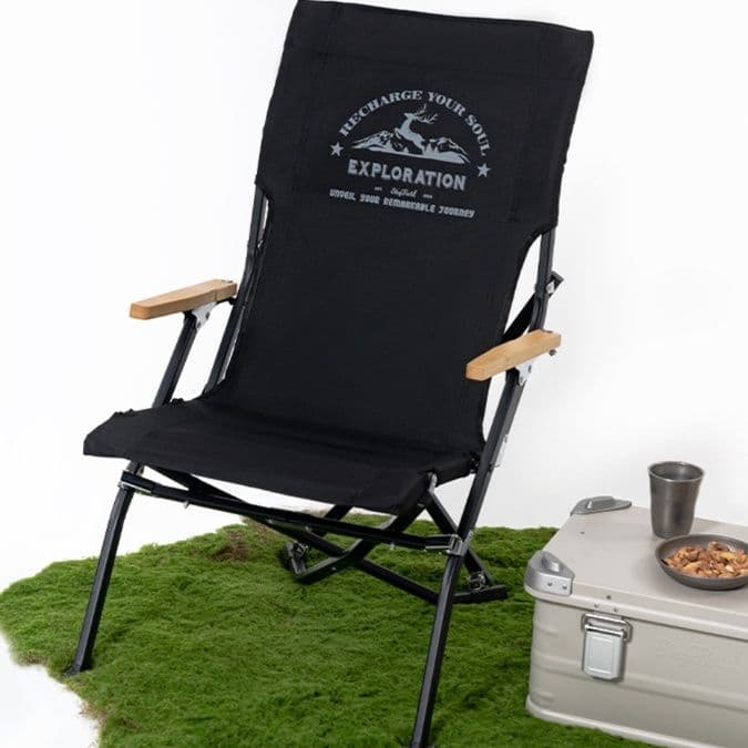 アウトドアチェア 広幅ハイバック折りたたみ式アウトドアチェア
